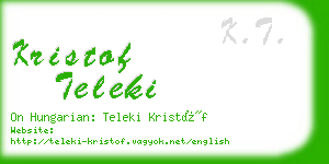 kristof teleki business card